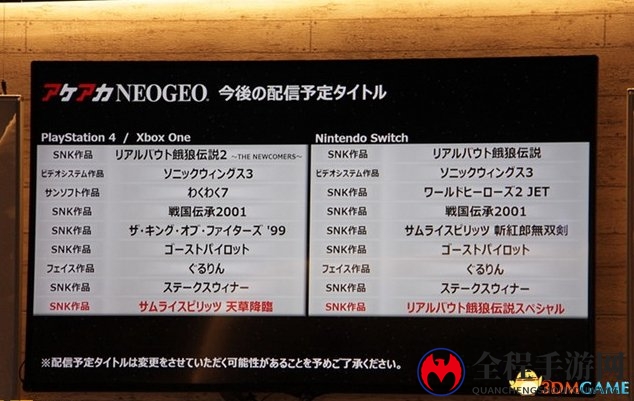 大波冷饭袭来！SNK加入街机档案系列经典名作公布