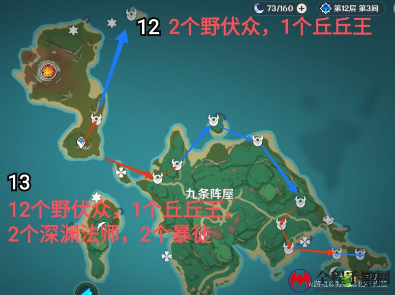 原神2.0稻妻锄大地最佳路线图分享