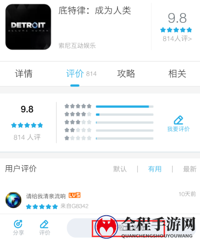 B站设《底特律：变人》版块 “云玩家”打分引热议