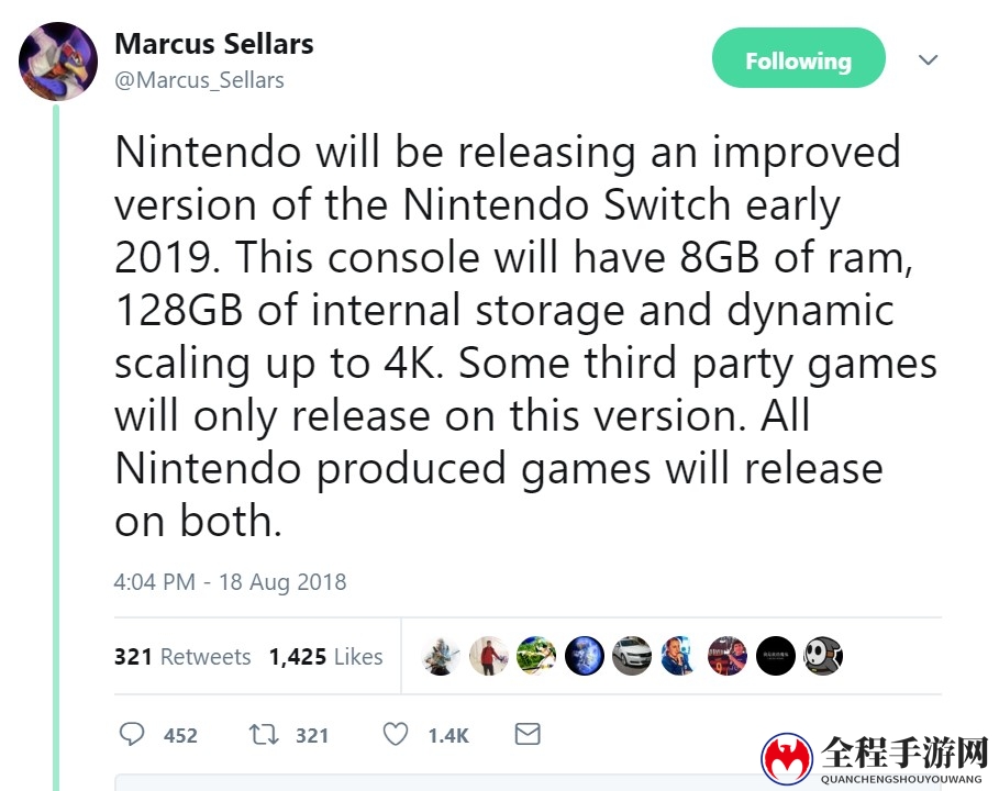 传Switch强化版2019年初推出 将有独占游戏