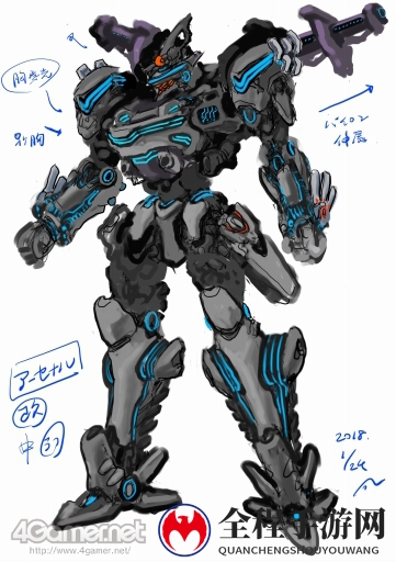 《守护神X机甲》设计草图 可以抢夺更换敌人部件