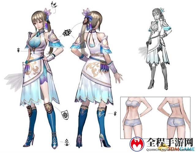 《真三国无双8》王元姬人设图 衣服脱了后尺寸更大了